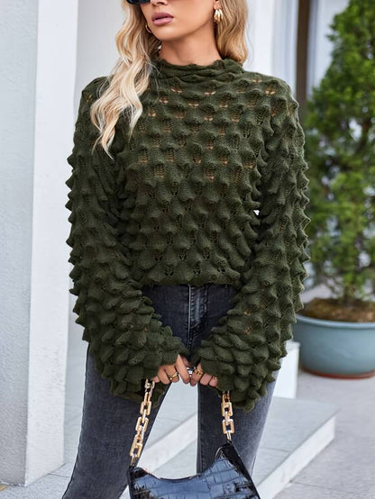 Gebreide trui met schubmotief