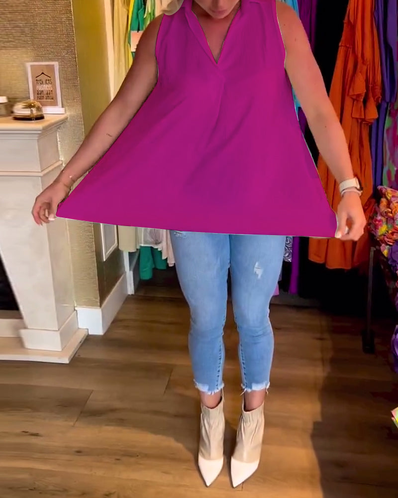 Ilse | luchtige mouwloze tuniek