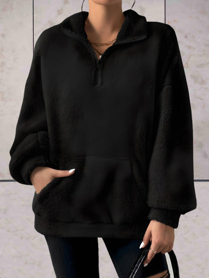 Jett -  Faux coltrui met zakken aan de voorkant