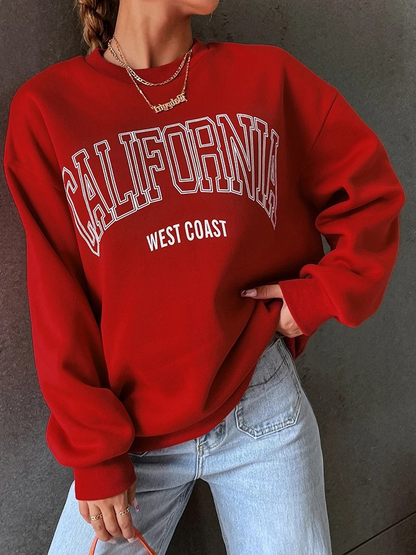 Maxine - Streetwear Herfst California West Coast Oversized Sweatshirt voor Vrouwen