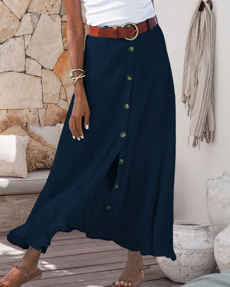 Lotte Lange rok in effen kleur