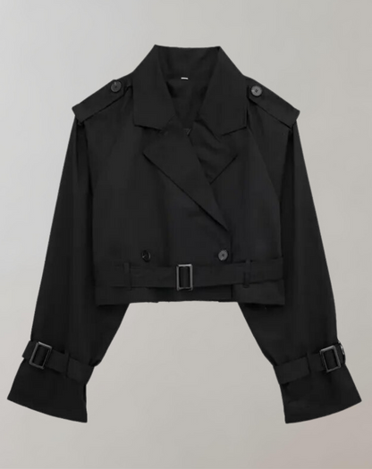 ModeParisienne® Haley - Cropped Windbreaker Jas met Verstelbare Riem