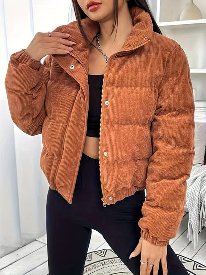 Jas met warme hoge kraag