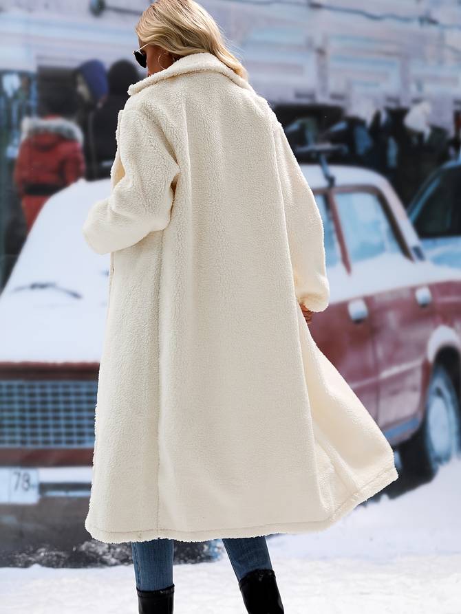 Double-breasted teddy jas