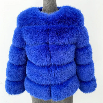 Nyla | Fashion pluizig zwart imitatiebont