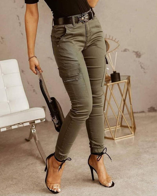 Cargo broek met middelhoge taille voor dames