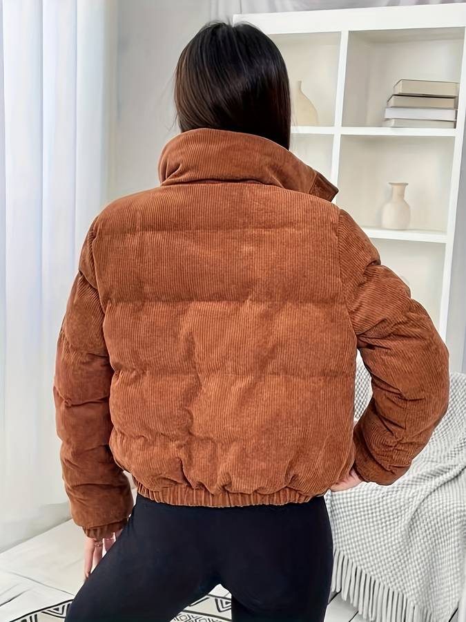 Jas met warme hoge kraag