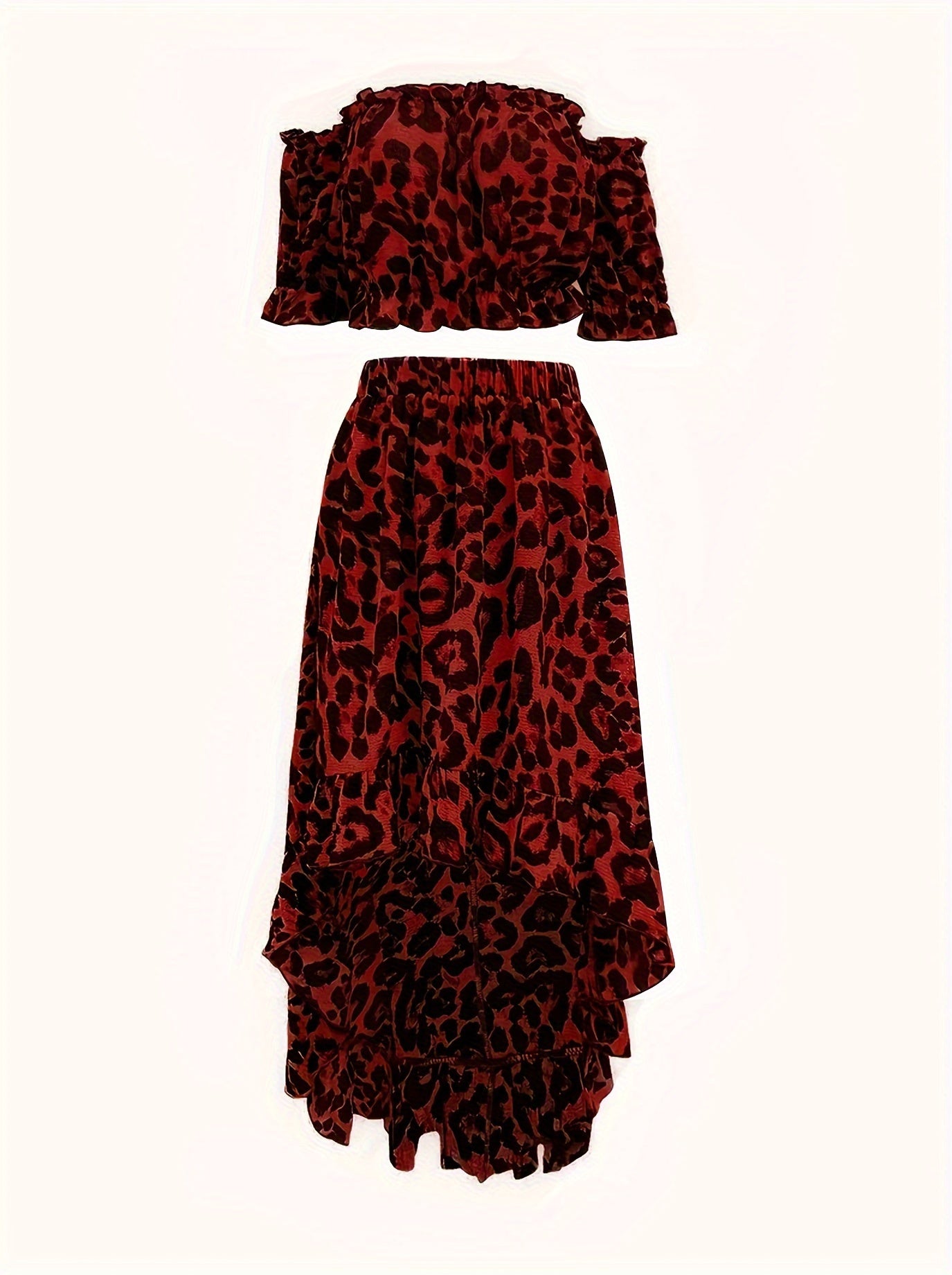 Luipaardprint elegante tweedelige set - Zoey