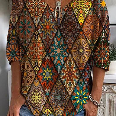 Millicent - MODERNE TUNIKA MET ABSTRACT PRINT