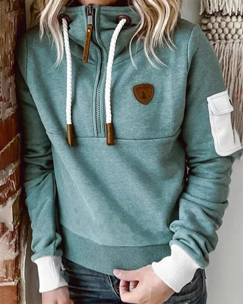 Sophie | Hoodie met halve rits