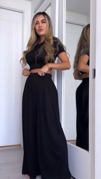 Bibi | gebreide t-shirt en broek set