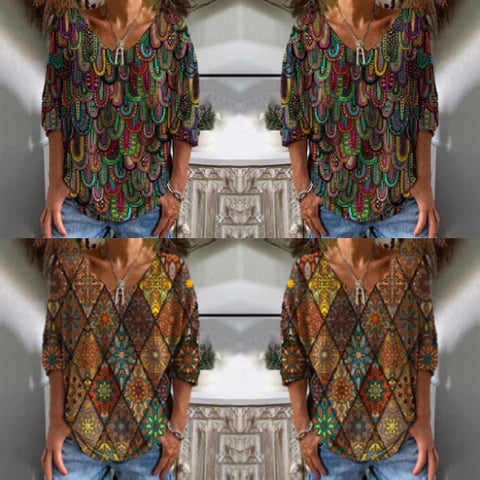 Millicent - MODERNE TUNIKA MET ABSTRACT PRINT