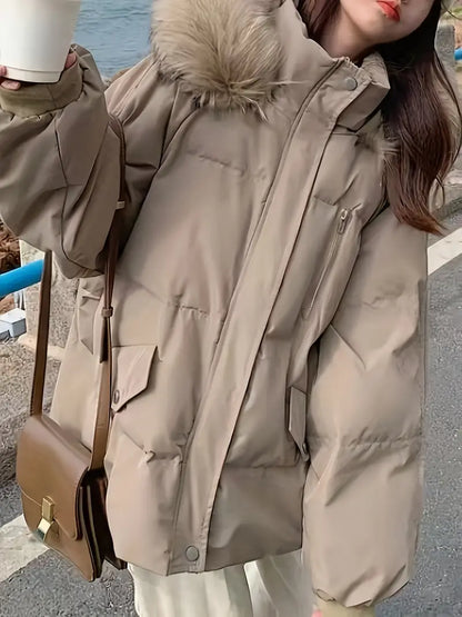 Oversized Winterjas Met Bondkraag