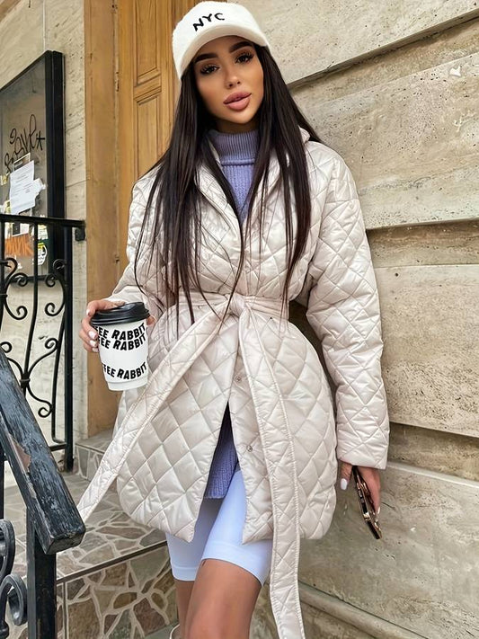 Trendy V-hals midi jas