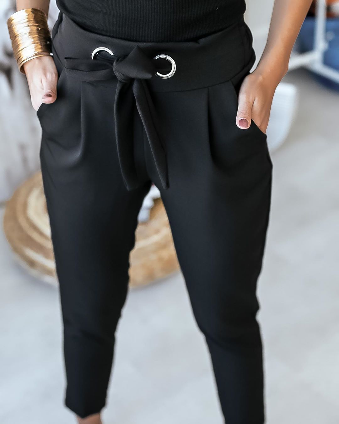 Stella | stijlvolle broek met strikceintuur