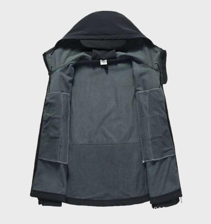 Jason - warm en waterdicht tactisch jack met capuchon en ritssluiting over de hele lengte