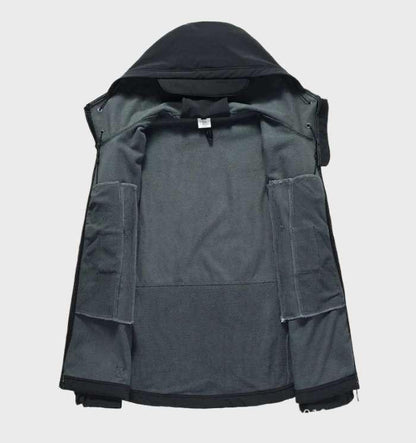 Jason - warm en waterdicht tactisch jack met capuchon en ritssluiting over de hele lengte