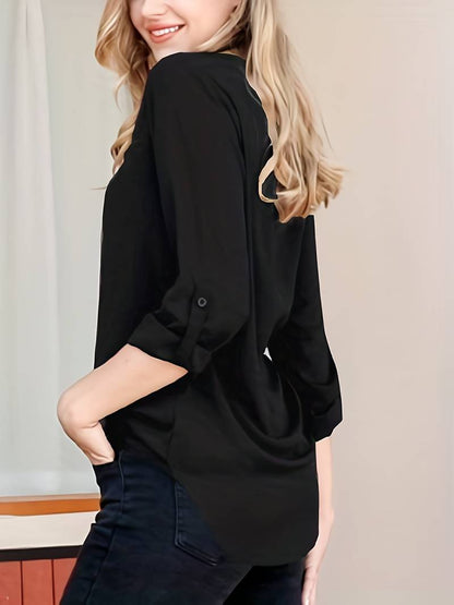 Blouse met v-hals