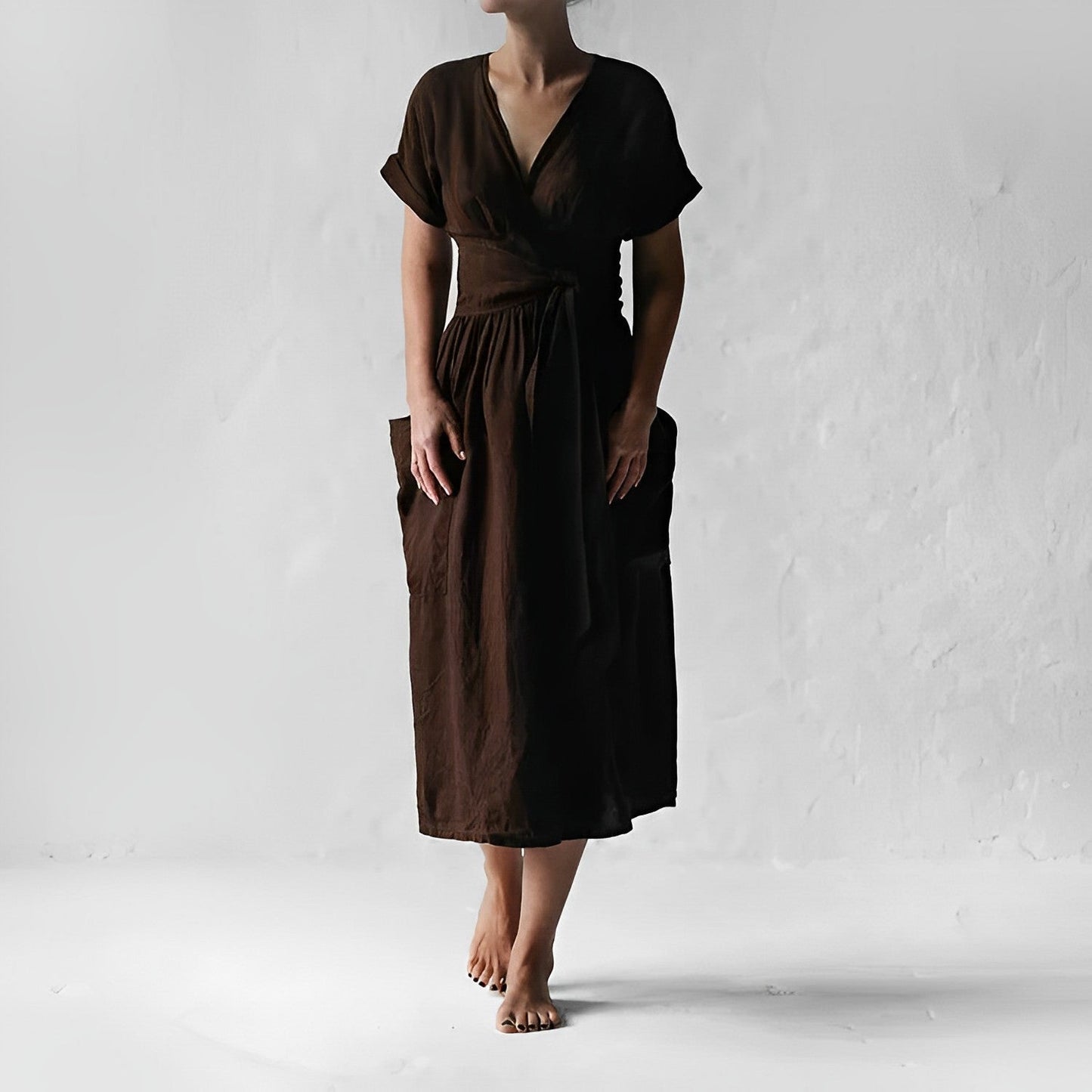 Malia - Elegante en Comfortabele Zomerse Linnen Jurk voor Vrouwen
