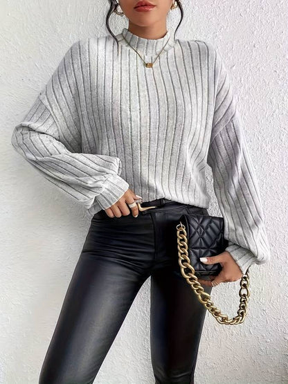 Geribbelde gebreide coltrui