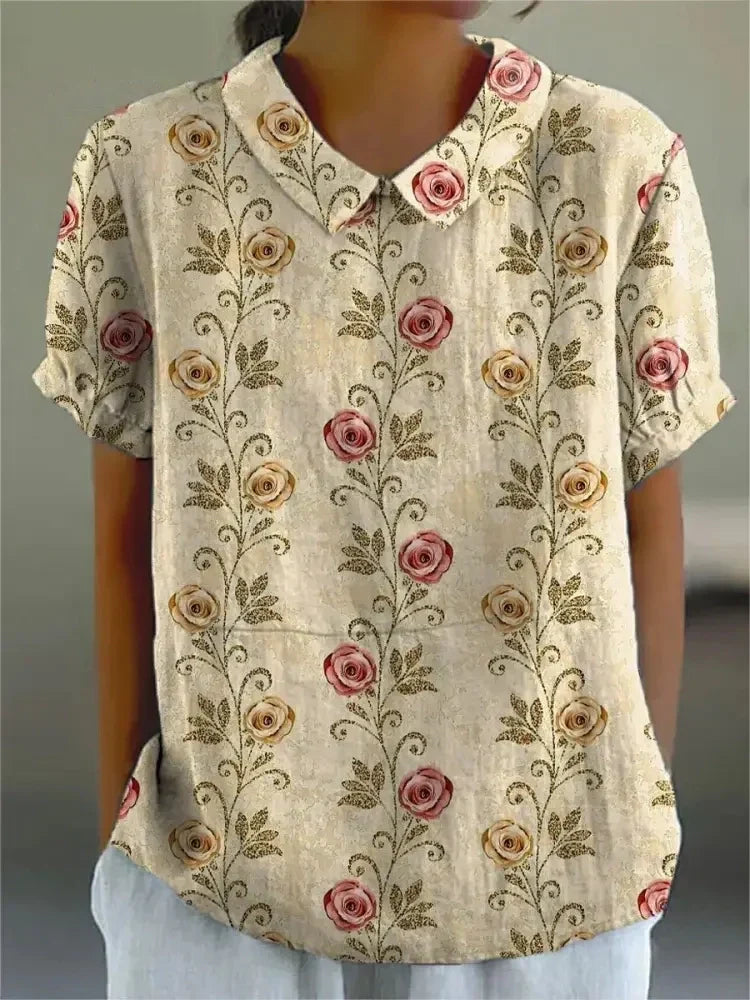 Liona blouse voor dames met bloemenprint