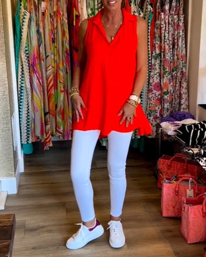 Ilse | luchtige mouwloze tuniek