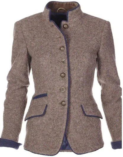 Merilyn - Elegante Effen Bovenkleding met lange mouwen