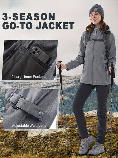 Milda - Dames Softshell Jacket - Winddicht, waterafstotend en ademend outdoor-jack