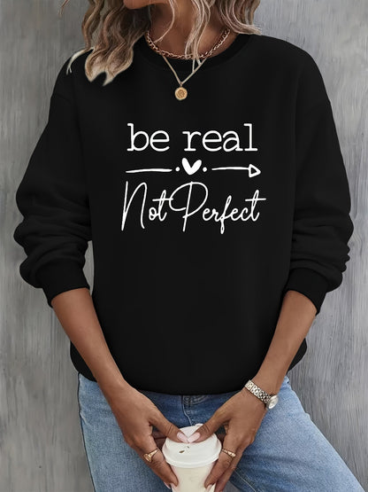 Sweatshirt met slogan en hartjesprint - Willow