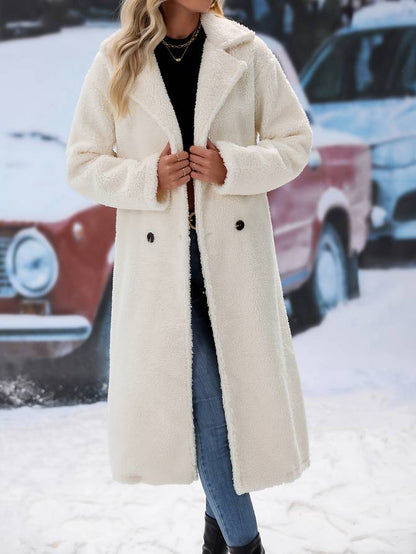 Double-breasted teddy jas