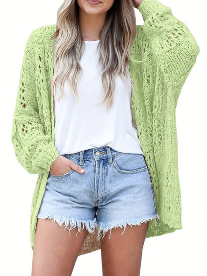 Gehaakt lang vest in boho stijl