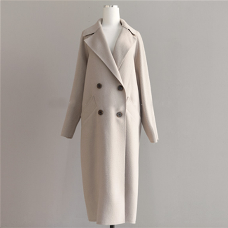 Erin | Lange Elegante Wolmantel voor een Stijlvolle Silhouet