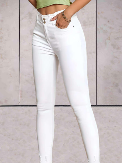 Adele - Strakke skinny jeans hoge taille