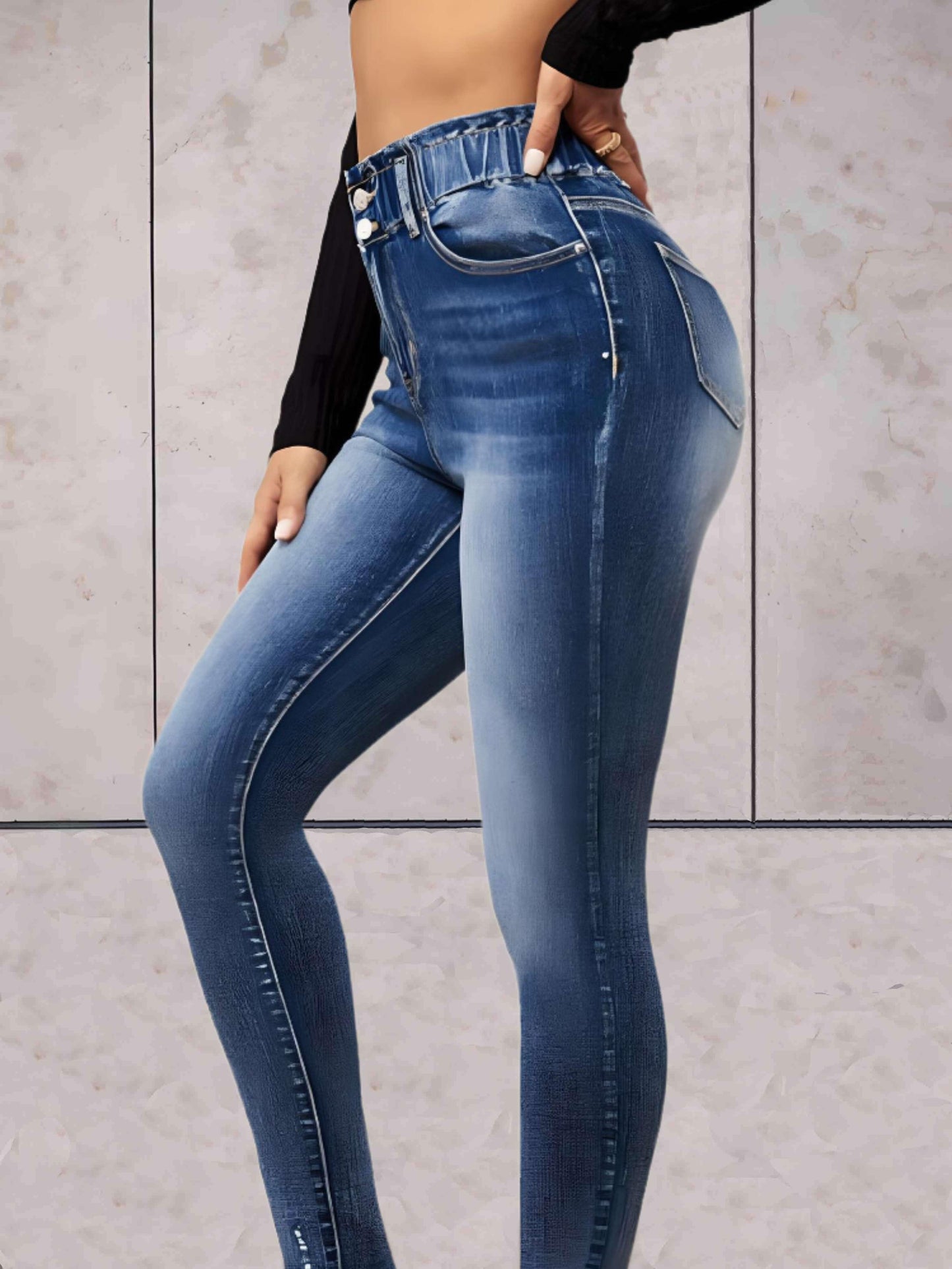 Adele - Strakke skinny jeans hoge taille