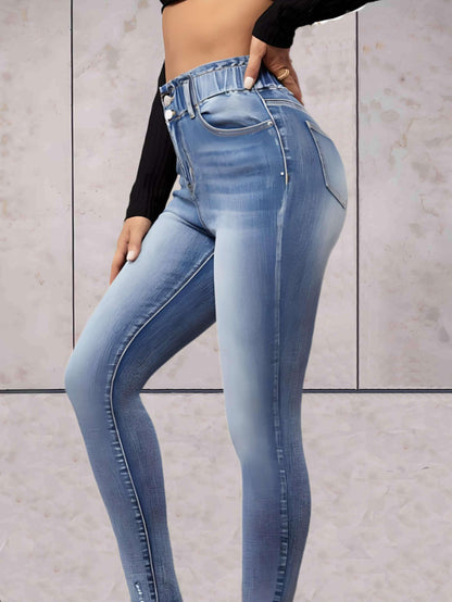 Adele - Strakke skinny jeans hoge taille