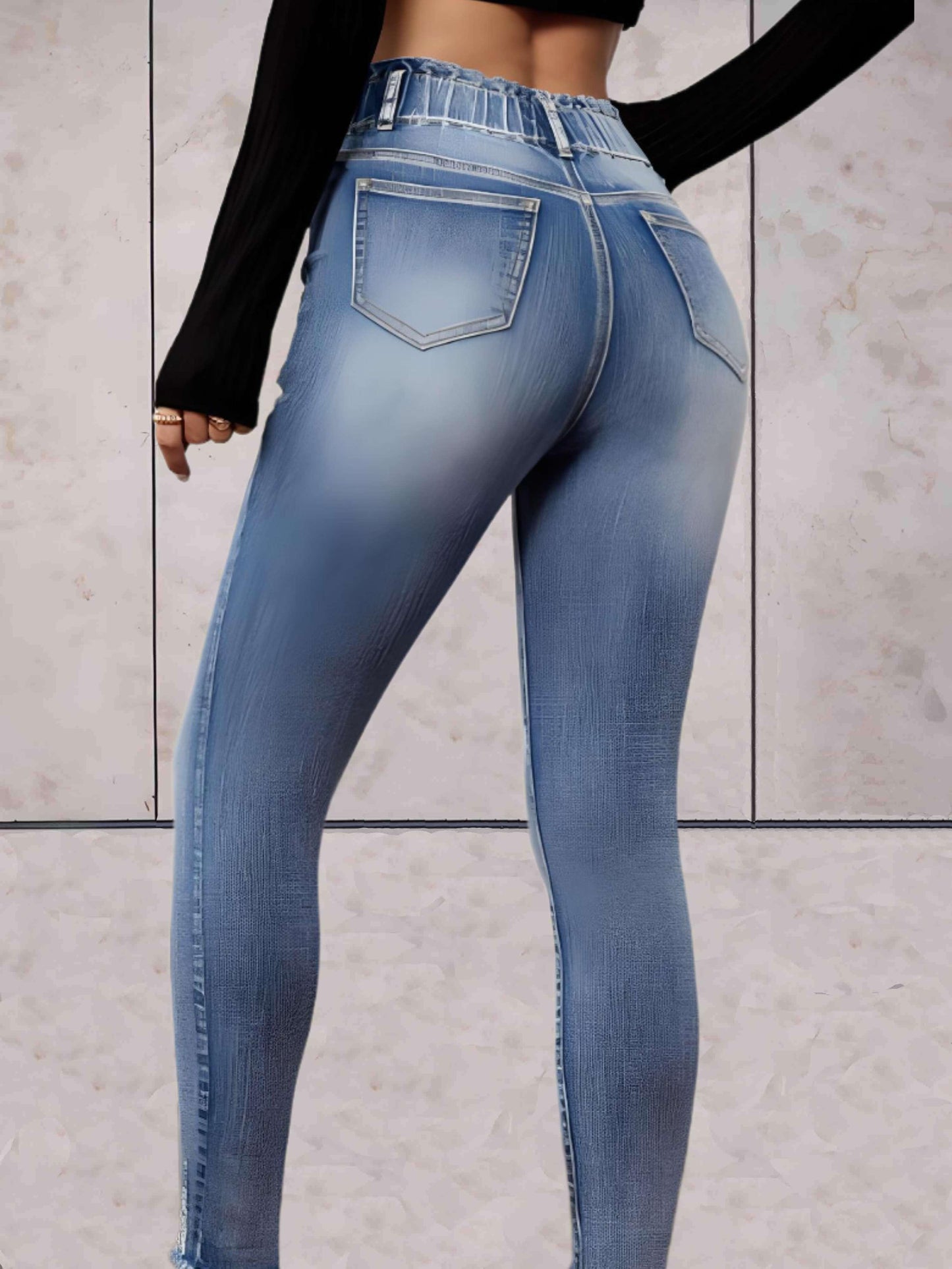 Adele - Strakke skinny jeans hoge taille