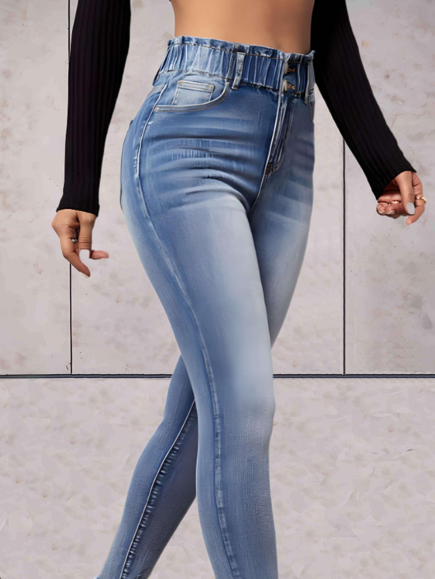 Adele - Strakke skinny jeans hoge taille