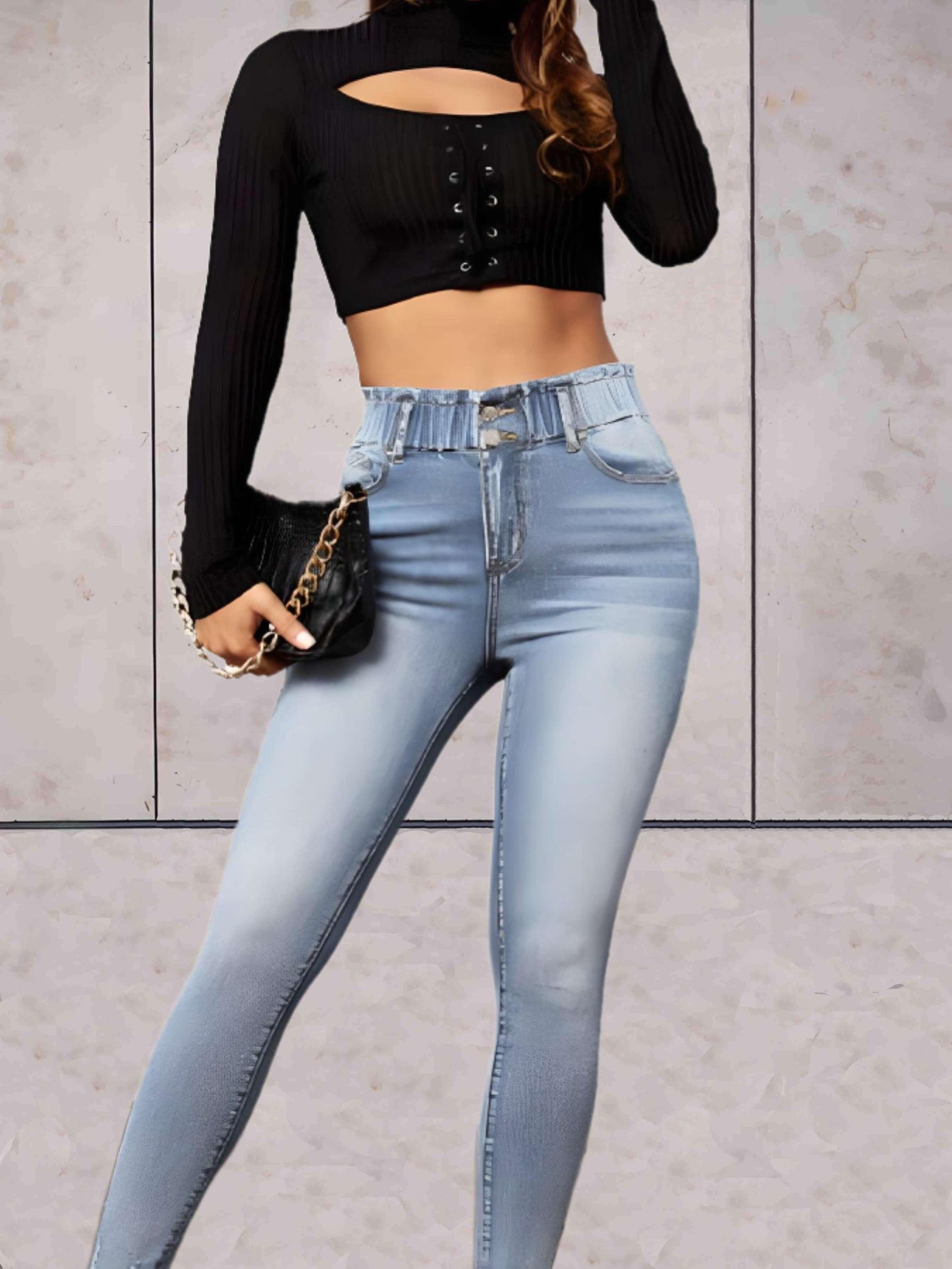 Adele - Strakke skinny jeans hoge taille