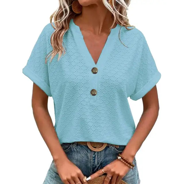 Therese | Ademende v-hals zomer top