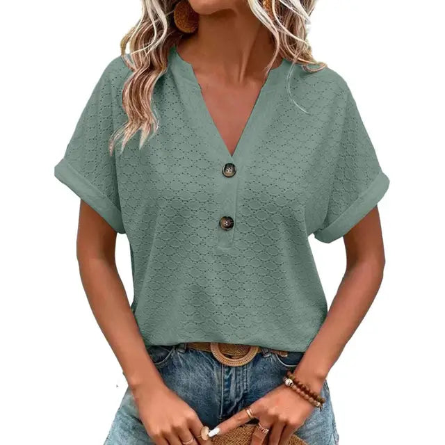 Therese | Ademende v-hals zomer top