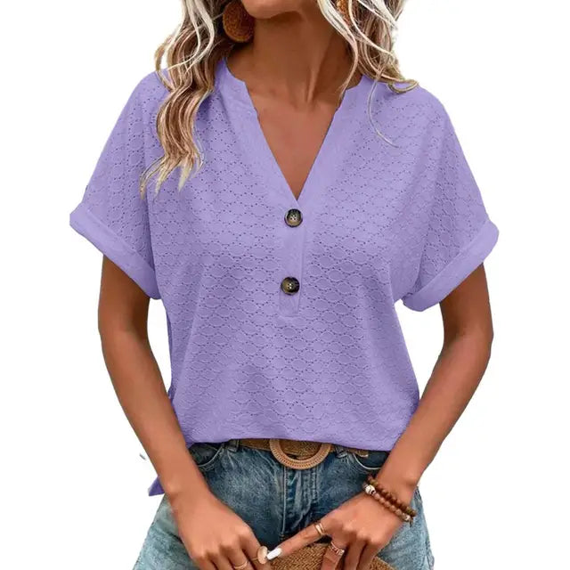 Therese | Ademende v-hals zomer top