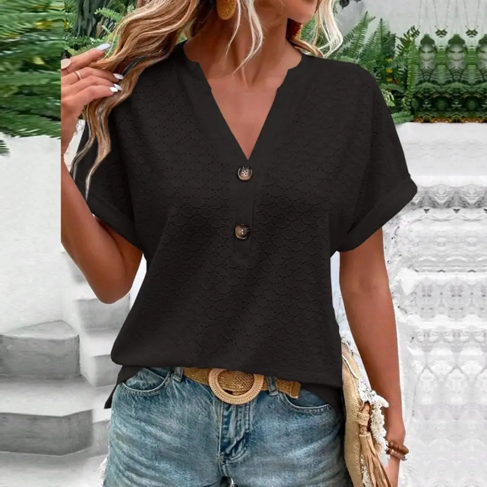Therese | Ademende v-hals zomer top