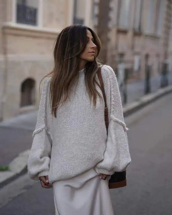 COSS Sweater | Trendy Oversized zachte warme gebreide trui voor dames