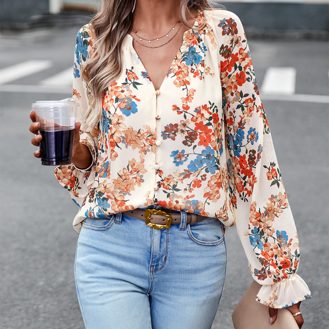Maria Louise | Vrouwen blouse met bloemenprint