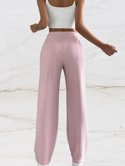 Aria | Losse geruite broek met hoge taille voor dames