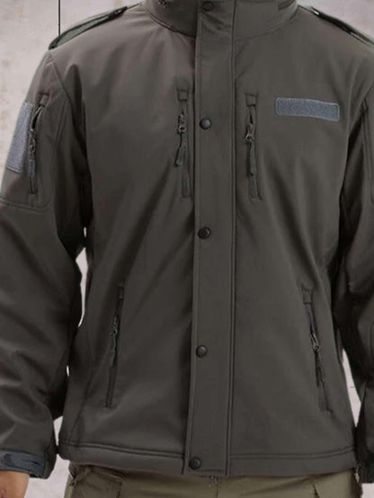 Asher - warm en waterdicht tactisch jack met zakken, rits en knoopsluiting