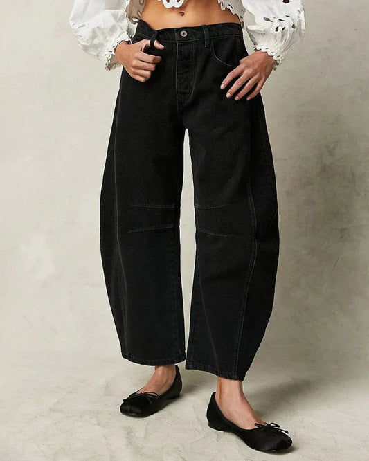Gayla - Barreljeans met middelhoge taille voor dames