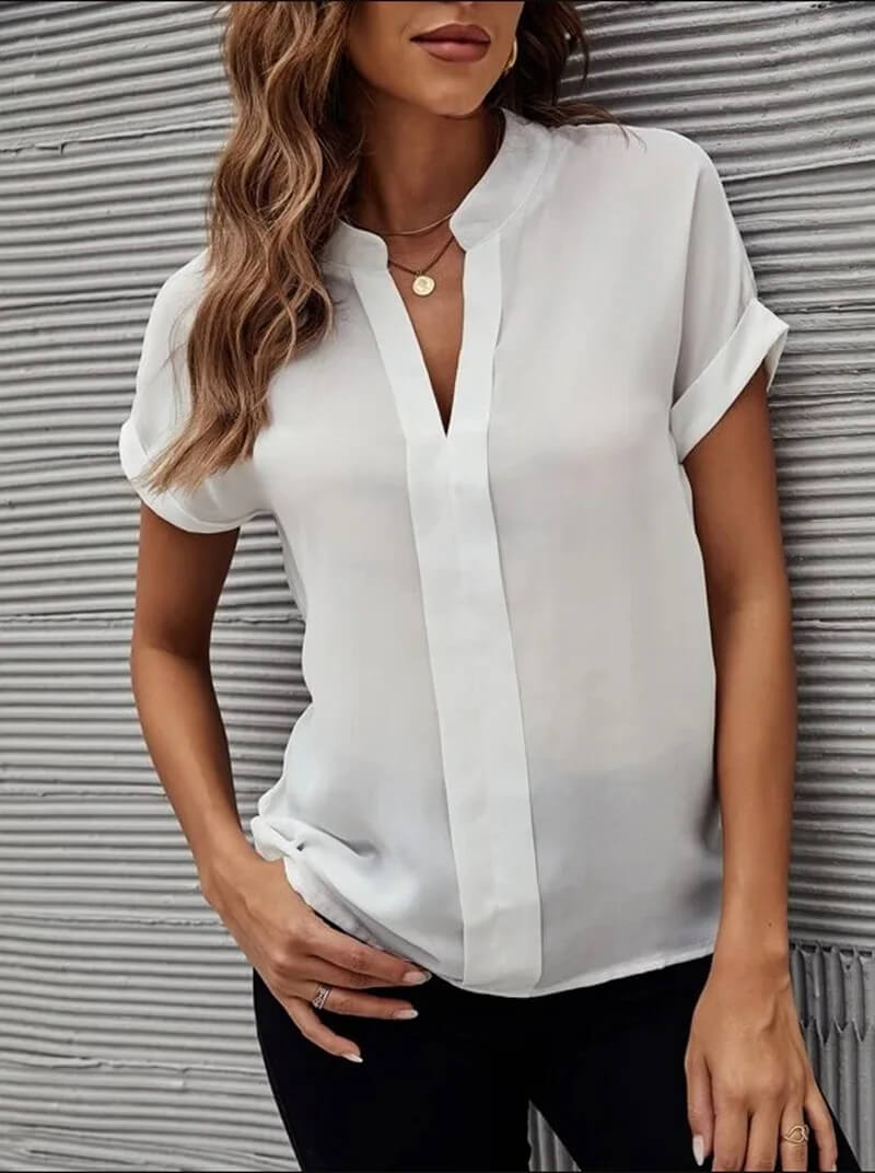 Elvy | Elegante casual blouse met v-hals