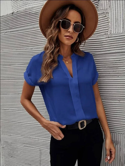 Elvy | Elegante casual blouse met v-hals