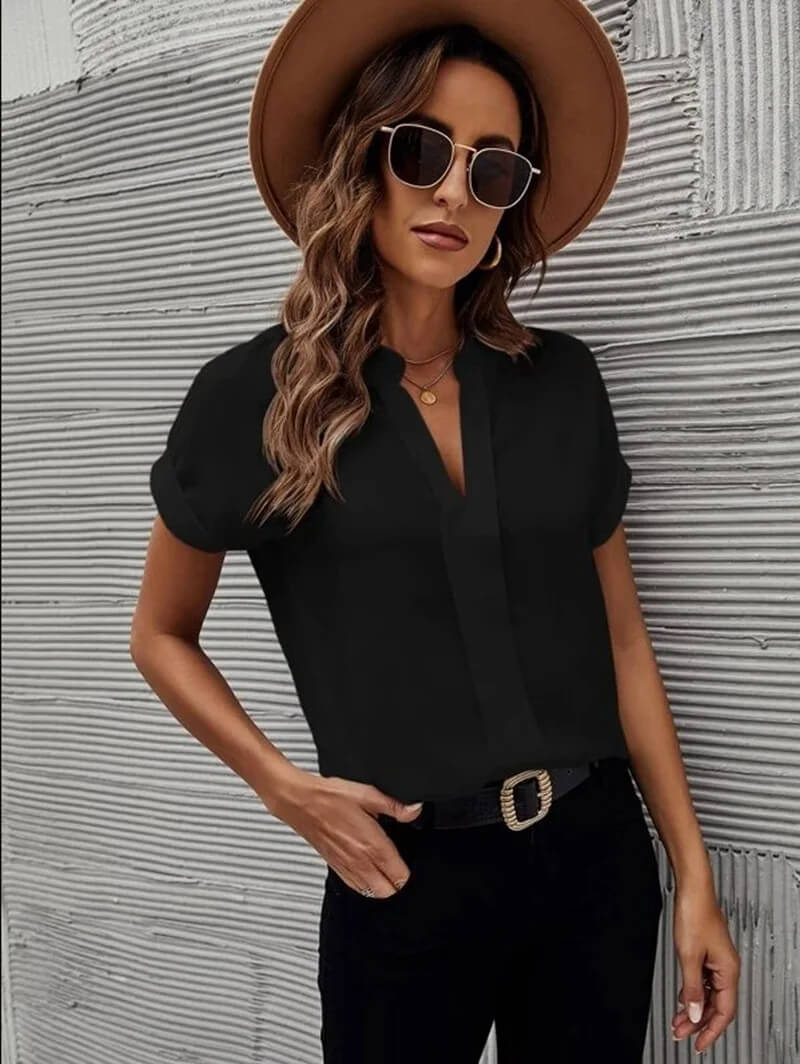 Elvy | Elegante casual blouse met v-hals